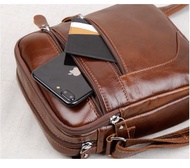 Túi đeo chéo nam da bò thật T05 - KT 23x18x7cm Màu sắc: Nâu