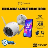 EZVIZ H3c 3K & 2K WiFi Outdoor CCTV Wireless Camera | Color Night Vision, AI Detection, Siren, Cloud