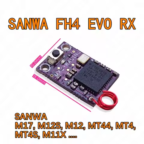 MXO-Racing MINI-Z EVO RX-SANWA FH4 MINIZ MR04 MR03EVO/MA030EVO Receiver For Sanwa Transmitter #MX EV