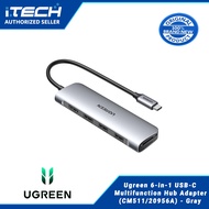Ugreen 6-in-1 USB-C Multifunction Hub Adapter (CM511/20956A) - Gray
