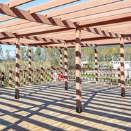 【LADYFT】6x6" Post Anchor Square Bracket Bolt Down Post Base Wood Post Ground Anchor