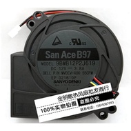 Sanyo/Sanyo 9BMB12P2J619 12V 3.8A PWM Blower Turbo Violent Cooling Fan