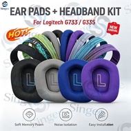Professional Earpads Cushions for Logitech G733 G335, Headband Replacement Ear Pads and Headband for