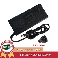 Genuine GVE 36V 7.35A 5.5*2.5mm AC/DC Adapter Charger GM262-3600735-F Power Supply