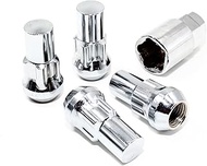 Set of 4 14x1.5 Veritek Chrome Acorn Bulge Tuner 1.75 Inch Wheel Locks for Aftermarket Custom Wheels
