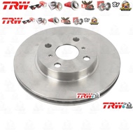 TRW Front Brake Disc 1 Pair/2 Pieces TOYOTA VIOS 1.5 NCP150 Model E Year 2014-2016 DF4806 Size 255 m