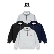 D1 Sport Mens Half-Zip Sports Sweater – Unisex Loose Form, Cool Cotton