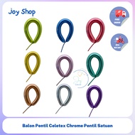 Chrome Twist Balloons, 260 Worm Balloons, Celetex Brand, Single