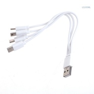 【CH】 Charging Cord Charging Cable USB to Type C Splitter Charging Cable with 2 4 Type C Male Port US