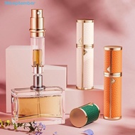 SEPTEMBER Bottom-filled Perfume Bottle, Luxury Fragrance 5ml Real Leather Spray Bottle, Portable Alu