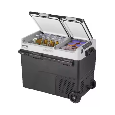SucceBuy 58 L Portable Car Refrigerator Car Refrigerator Fridge Dual Zone Portable Freezer Compresso