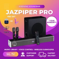 [ONE DAY DELIVERY] JAZPIPER PRO HOME KARAOKE SOUNDBAR | KARAOKE SET | KARAOKE SYSTEM | KTV | MIC | SUBWOOFER | SG |