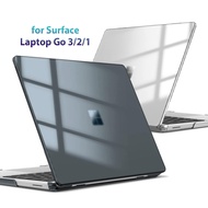 Crystal Shell Cover Plastic Laptop Case for Microsoft Surface Laptop Go 3 / 2 / 1 12.4-inch