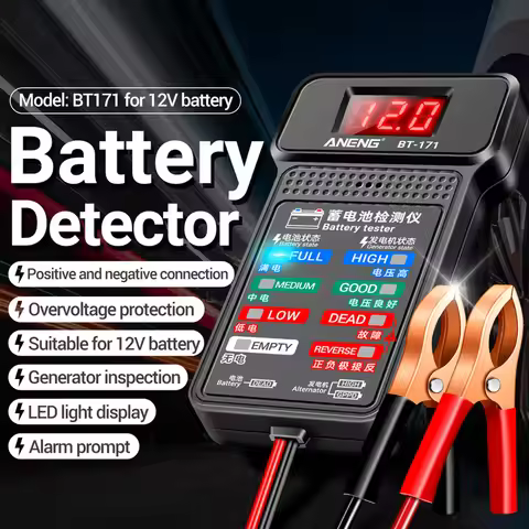 BT-171 Car Battery Tester 12V Battery Power Indicator LED Display Power Battery Capacity Tester Elec
