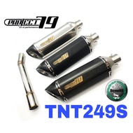 Project79 Exhaust Benelli TnT 249S Ekzos Slip on Tabung Muffler Stainless Steel Project 79 TNT249 TN