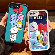 O-42 BT21 Casing for OPPO A37 A1K A5 A83 A3S A39 A12E Realme C2 C2s Black and White