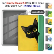 For Kindle Oasis 9th 10th Gen 7.0 inch CW24WI S8IN40 High Quality Painted Patterns Transparent Acryl