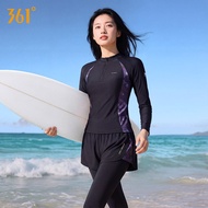361 Degree Split Swimsuit Women Long-Sleeved Trousers Sunscreen 2025 Snorkeling Swimsuit Jellyfish S