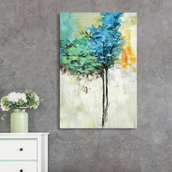 Canvas Wall Art Abstract Oil Painting Style Colorful Tree Giclee Print Gallery Wrap Modern Home Art