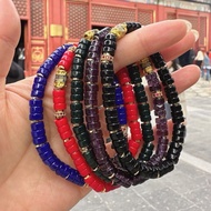 Beijing Temple View District Sherpa Glass Pill Beads Bracelet Glass Bracelet Temple Attractions Orna
