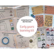 Education Learning Maths Materials | Construction Theme | Busy Box | Busy Book | Montessori Material