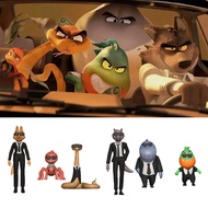 6pcs The Bad Guys Mr. Wolf Mr. Snake Action Figure Model Toys