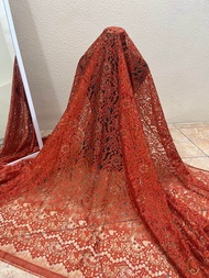 Bakal Kebaya Kain Brokat Pengantin Brukat Semi italy Glossy Mirror Premium Bali 25 meter