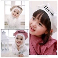 Free Kids Beret Hat with Name Korean Style Hijab Hat/