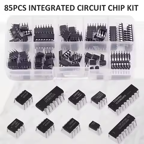 85PCS 10 Types NE555 LM324 LM393 UA741 ULN2803 LM358 LM386 NE5532 ULN2003 PC817 Integrated Circuit D