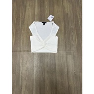 A306 White twisted chest shirt F21