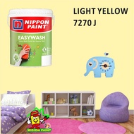 LIGHT YELLOW 7270 J ( 1L ) Nippon Paint Interior Vinilex Easywash Lustrous / EASY WASH / EASY CLEAN