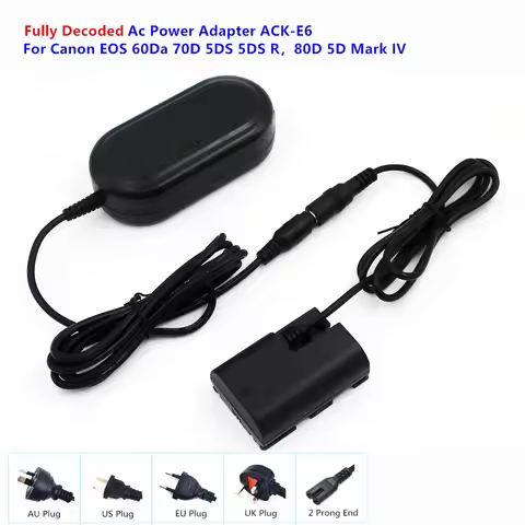 For Canon EOS R7 EOS 5D Mark IV III II 5D4 5DS R 6D 7D 7D Mark 2 60D 70D 80D 90D Camera Decoded ACK-