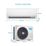 【FREE SHIPPING】Midea Air Conditioner (1HP) MSGD-09CRN8 / (1.5HP) MSMF-13CRN8 / (2HP) MSMF-19CRN8 / (