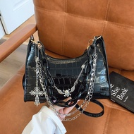 Dark Punk Style Underarm Cross Shoulder Bag y2k Hot Girl Y2K Chain Crossbody Bag Female Soft Girl Ba