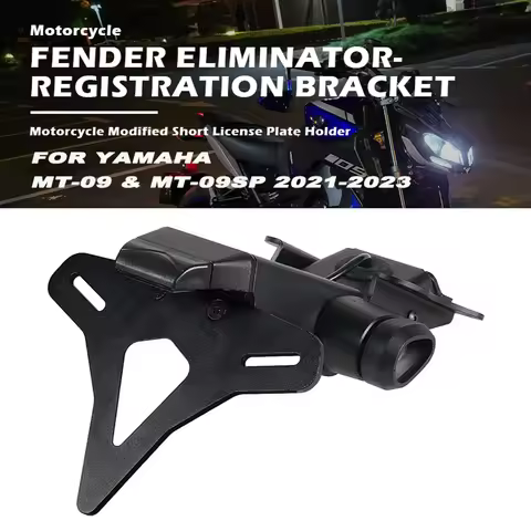 Motorcycle For YAMAHA MT09 MT09-SP 2021 2022 2023 Modified Short License Plate Bracket Fender Elimin