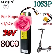 10S3P 36V 8000mAh Li-ion Rechargeable Battery Pack  whit 42V 2A Charger Suitable for Electric Scoote