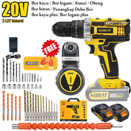 【Ready Stock】KEELAT KCD007 Mesin Bor Elektrik Baterai Brushless 80N.M Bor listrik Drill Cordless Impact Drill Electric Screw Driver Hammer Set Brushless Motor For LXT Baterai