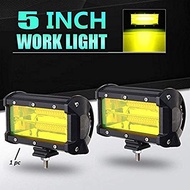 MATA WORK LIGHT CREE 72 WATT 24 Eyes Offroad LED Spotlight 72Watt Small Yellow 12v light