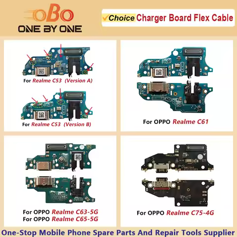 USB Charging Dock Board For Oppo Realme C51 C53 C55 C61 C63 C65 C67 C75 4G 5G Charger Socket Port Co