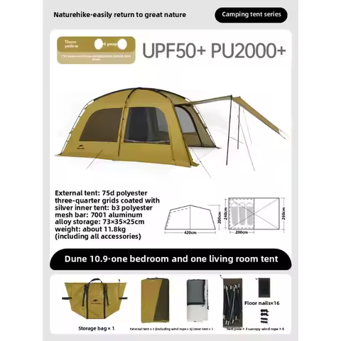 Naturehike Dune 10.9 Tent Outdoor Season Camping One Room One Room Large Cold Rainproof and Windproo