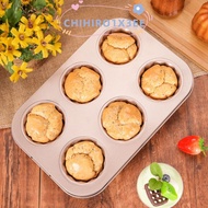 CHIHIRO1X3EE Cannele Mold, Carbon Steel High Heat Transfer Efficiency Cupcake Pan, Professional 4/6/