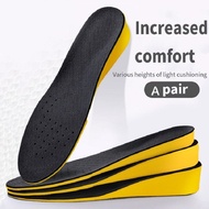 Invisiable Height Increase Insoles for Women Men Heel Lift Yellow Shoes Sole Pad Breathable Shock Absorption Feet Care Cushion