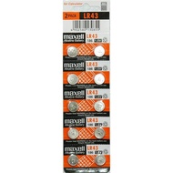 [Ready STOCK] 1 PCS (100% Genuine) Maxell Watch Battery LR43