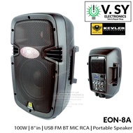 Original 2024 Kevler EON-8A 8  2 Way Full Range Active Portable Speaker 100W AMP with USB FM and Blu