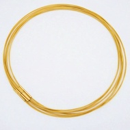 Amulet 1/3/5 loops adjustable rope necklace, clip on gold color rope necklace
