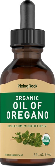 Piping Rock Oil of Oregano Organic Liquid Drops | 2 fl oz | with Extra Virgin Olive Oil | Herbal Ext