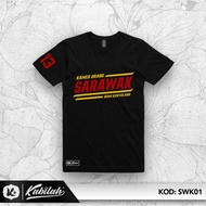 (SWK01) KAMEK ORANG SARAWAK BUMI KENYALANG // T-shirt Negeri, Cotton, Jersey, Short & Long Sleeve, S