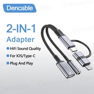 TYPE-C 2-IN-1 Weaving Adapter Converter HiFi Stereo Sound Audio Adapter Converter Play And Plug Adap