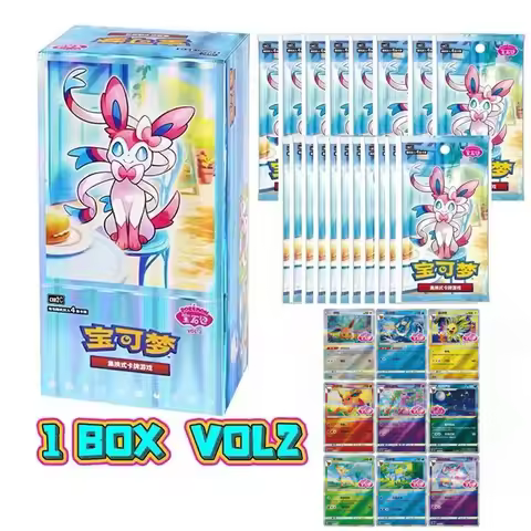 New Original Genuine Gem Bag VOL.2 Trading PTCG Pokemon Cards Collected Gem Bag Magnet Hi Deck Eevee
