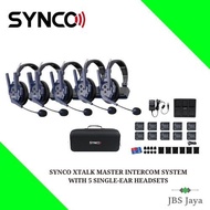Synco Xtalk Master Intercom System with  5 Single-Ear Headsets